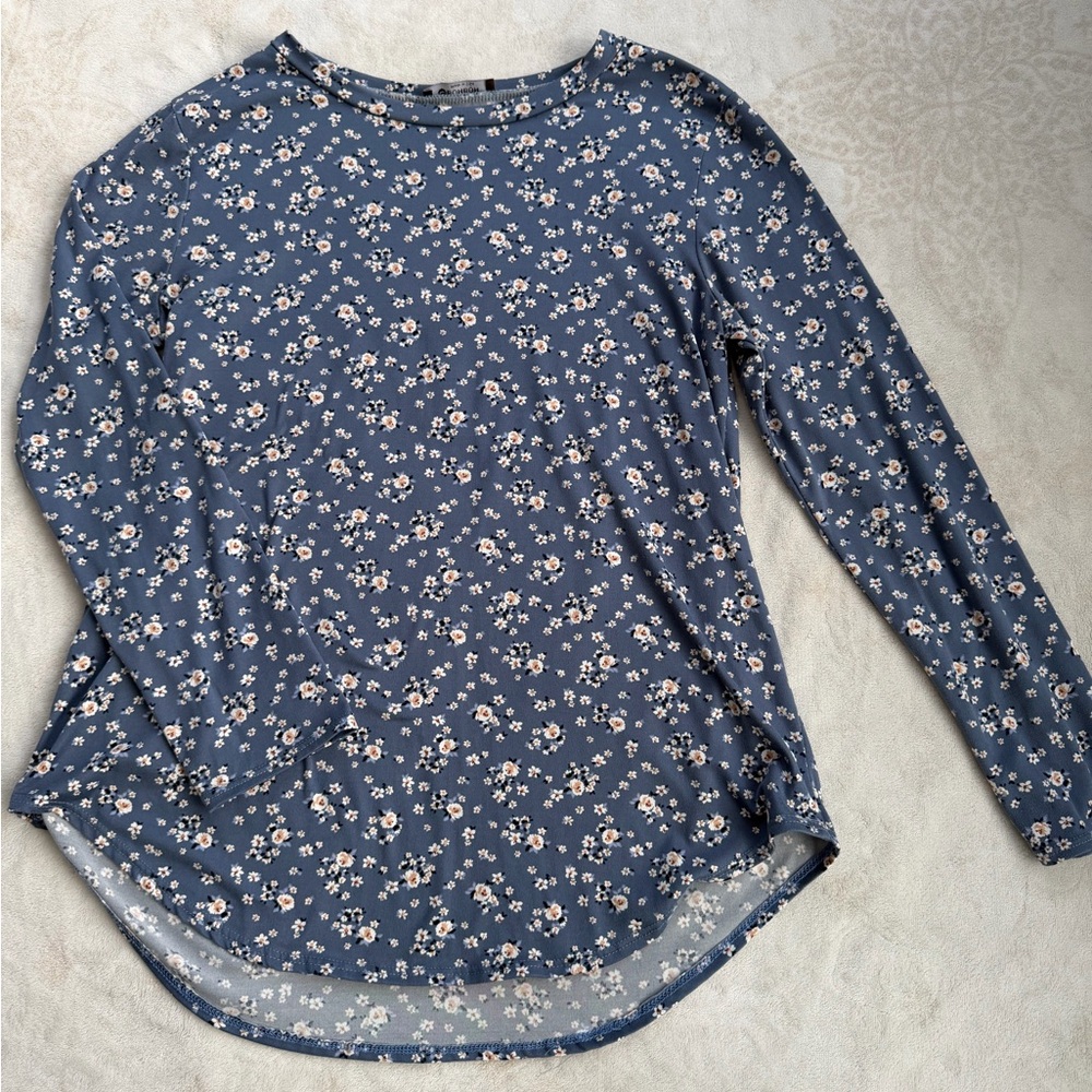 Floral Blue Women's Top